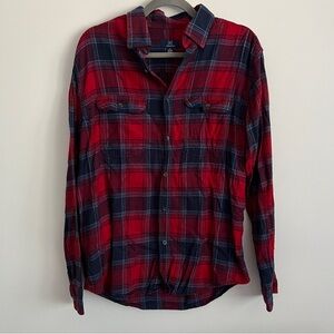 George Red Plaid Flannel-Men’s Size Medium